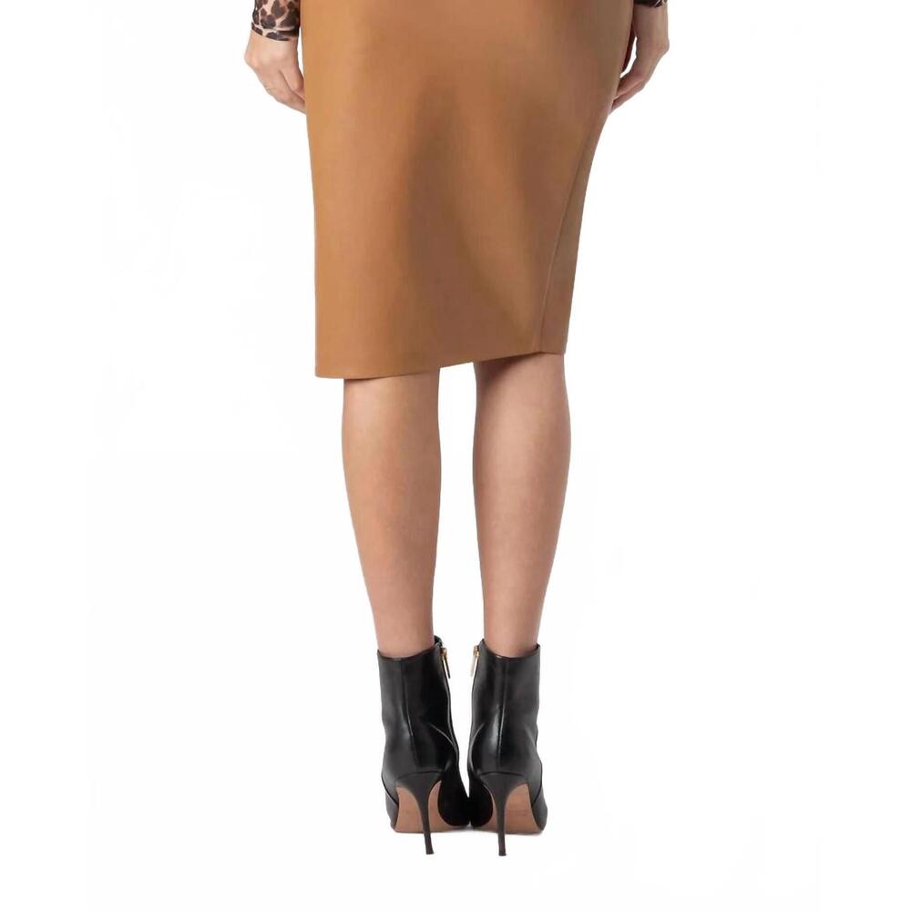NEW GENERATION LOVE gina vegan leather skirt in lion - Picture 5 of 5